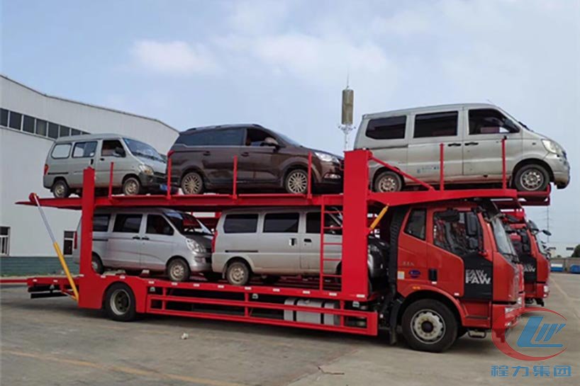 解放J6單橋車(chē)輛運(yùn)輸車(chē)（轎運(yùn)車(chē)）220馬力側(cè)面圖